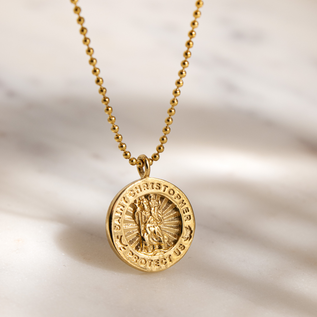 Saint Christopher Necklace Gold