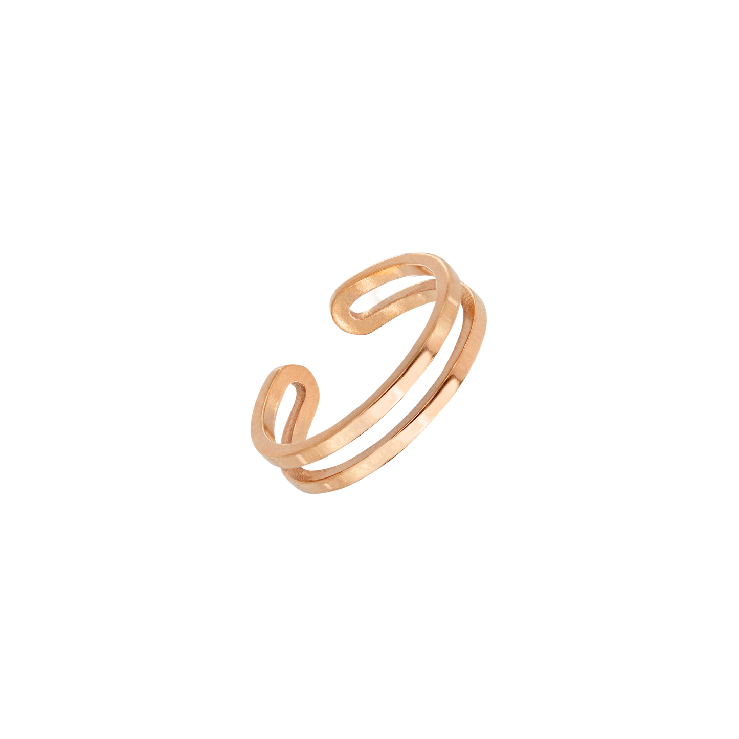 Double Toe Ring Rose Gold