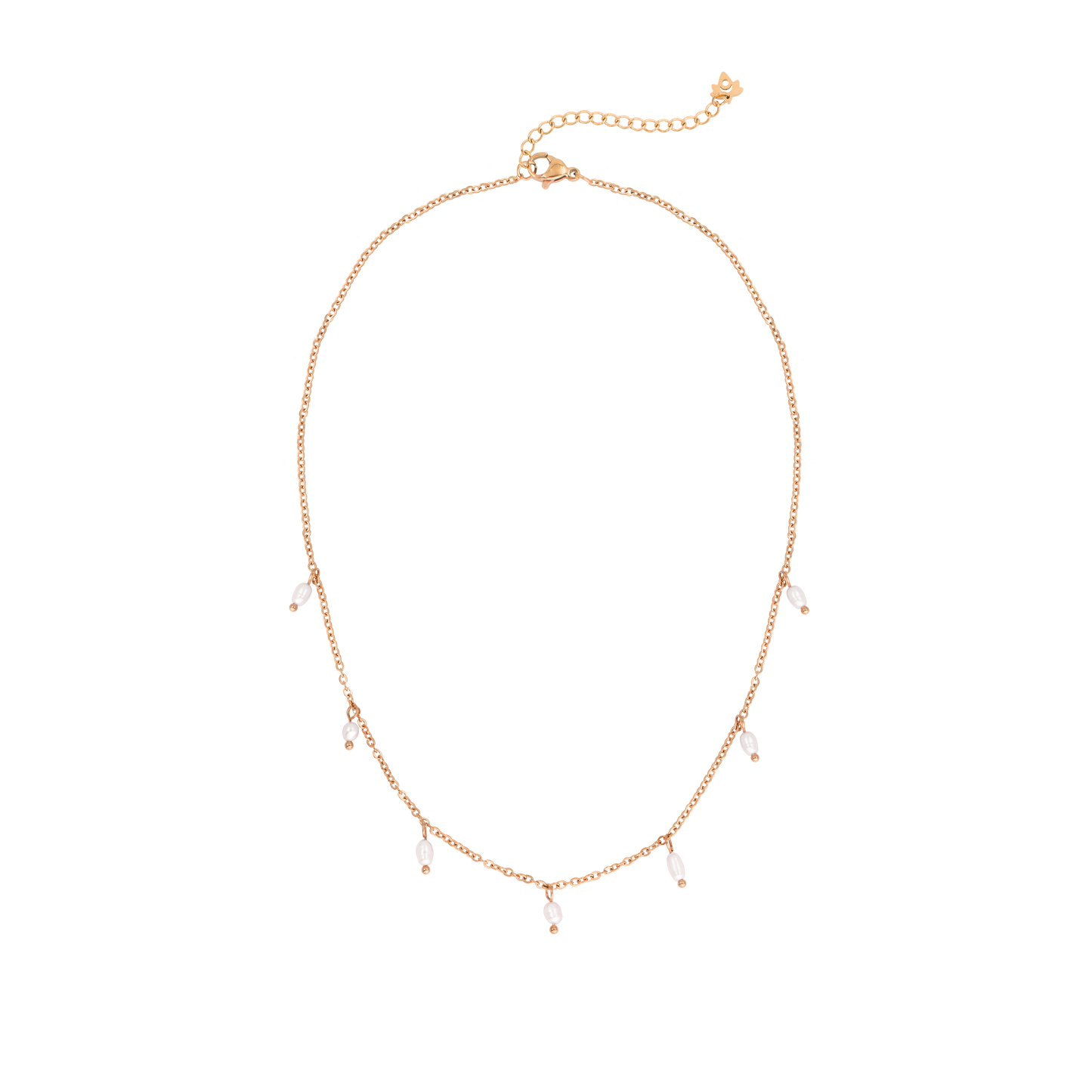 Perla Blanco Choker Rose Gold