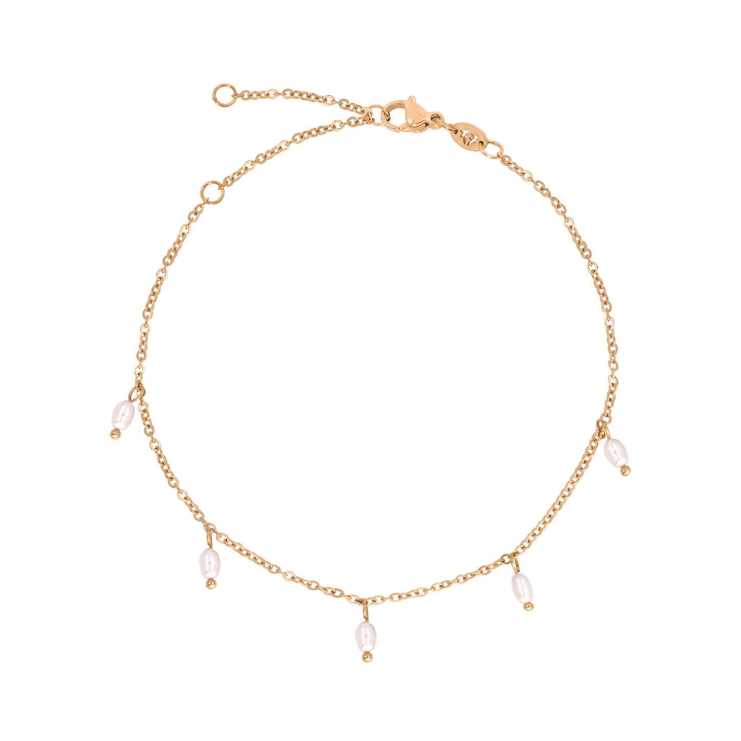 Perla Blanco Anklet Rose Gold