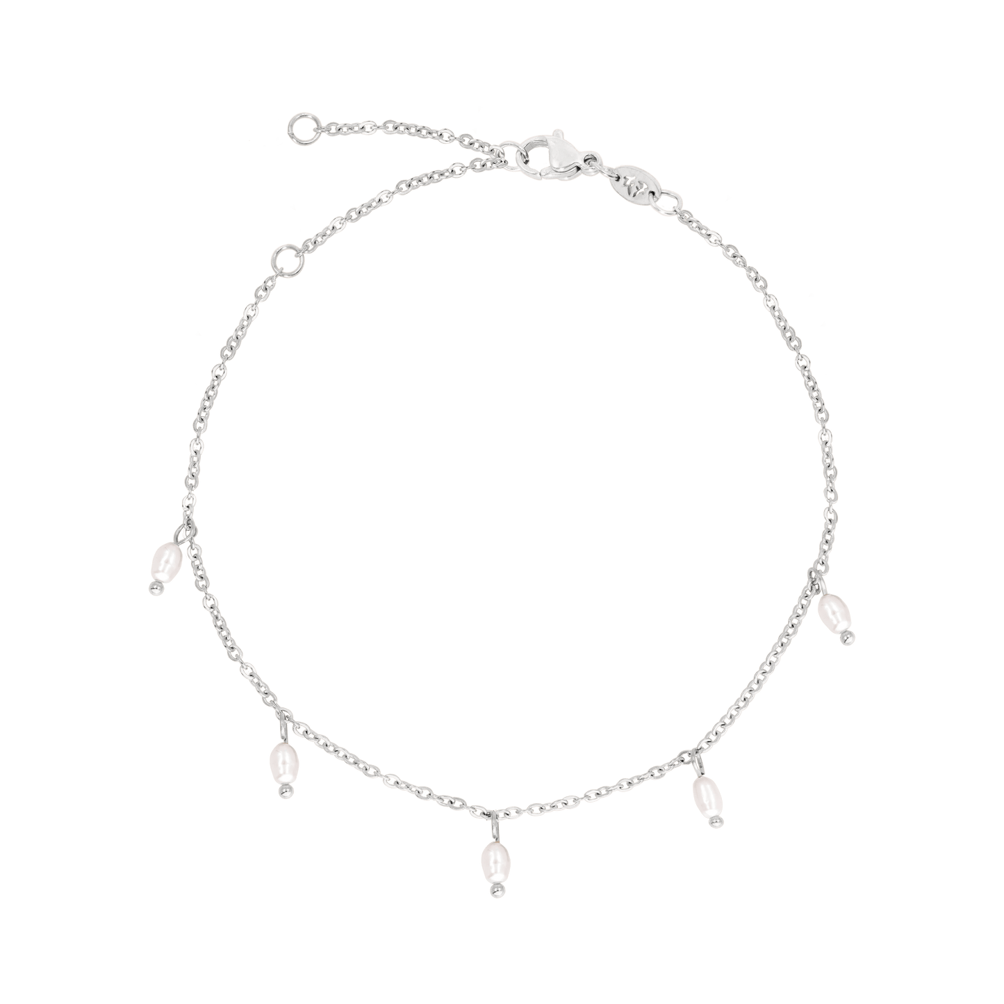 Perla Blanco Anklet Silver