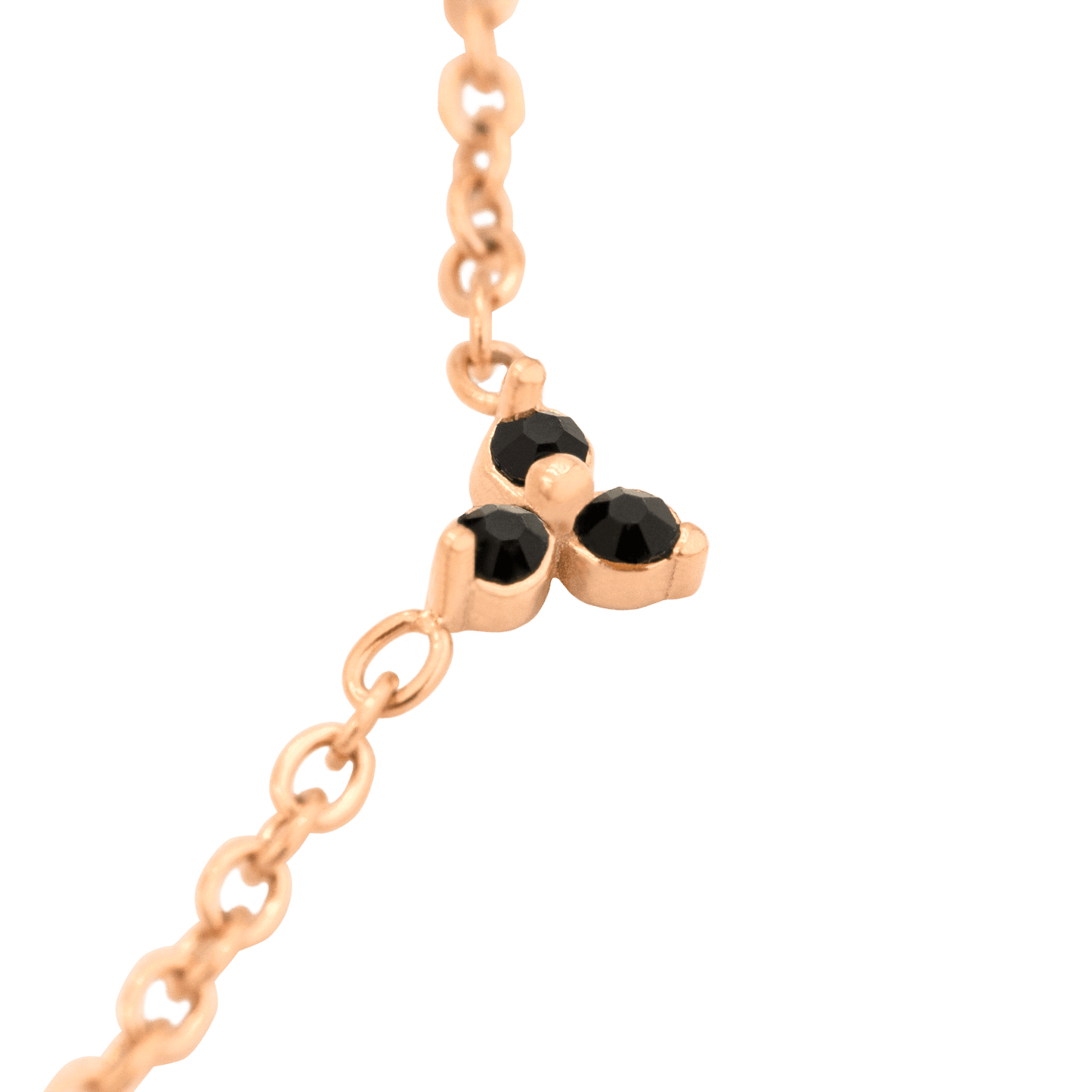 Black Stars Necklace Rose Gold