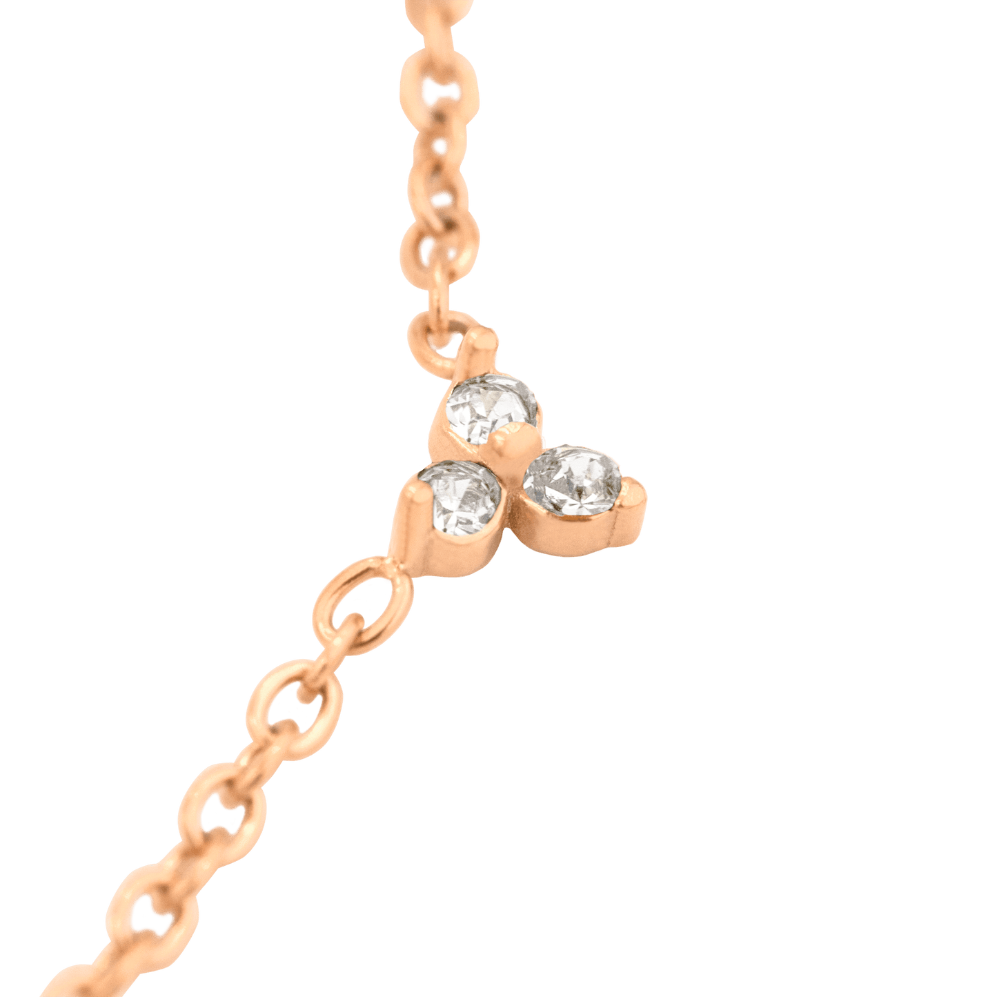 White Stars and Skies Necklace Rose Gold