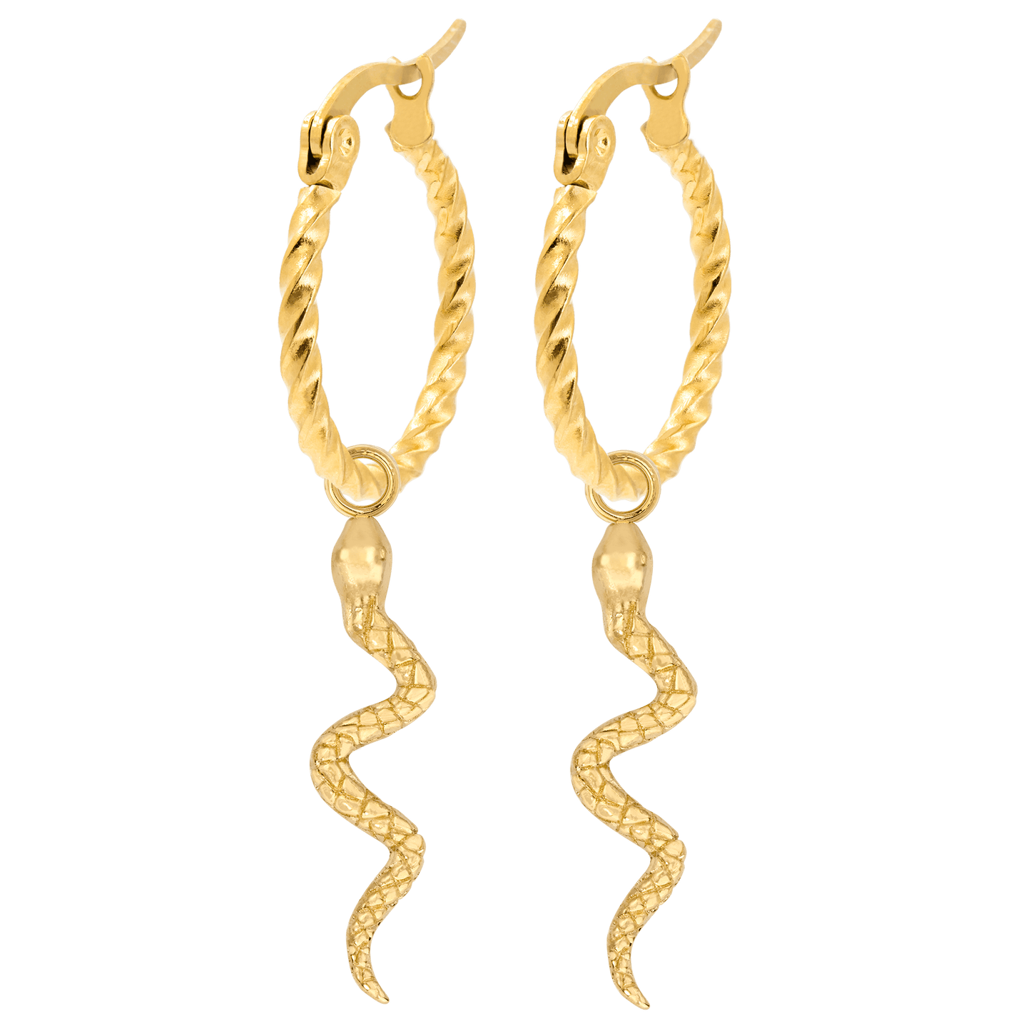 Snake Hoop Set Gold