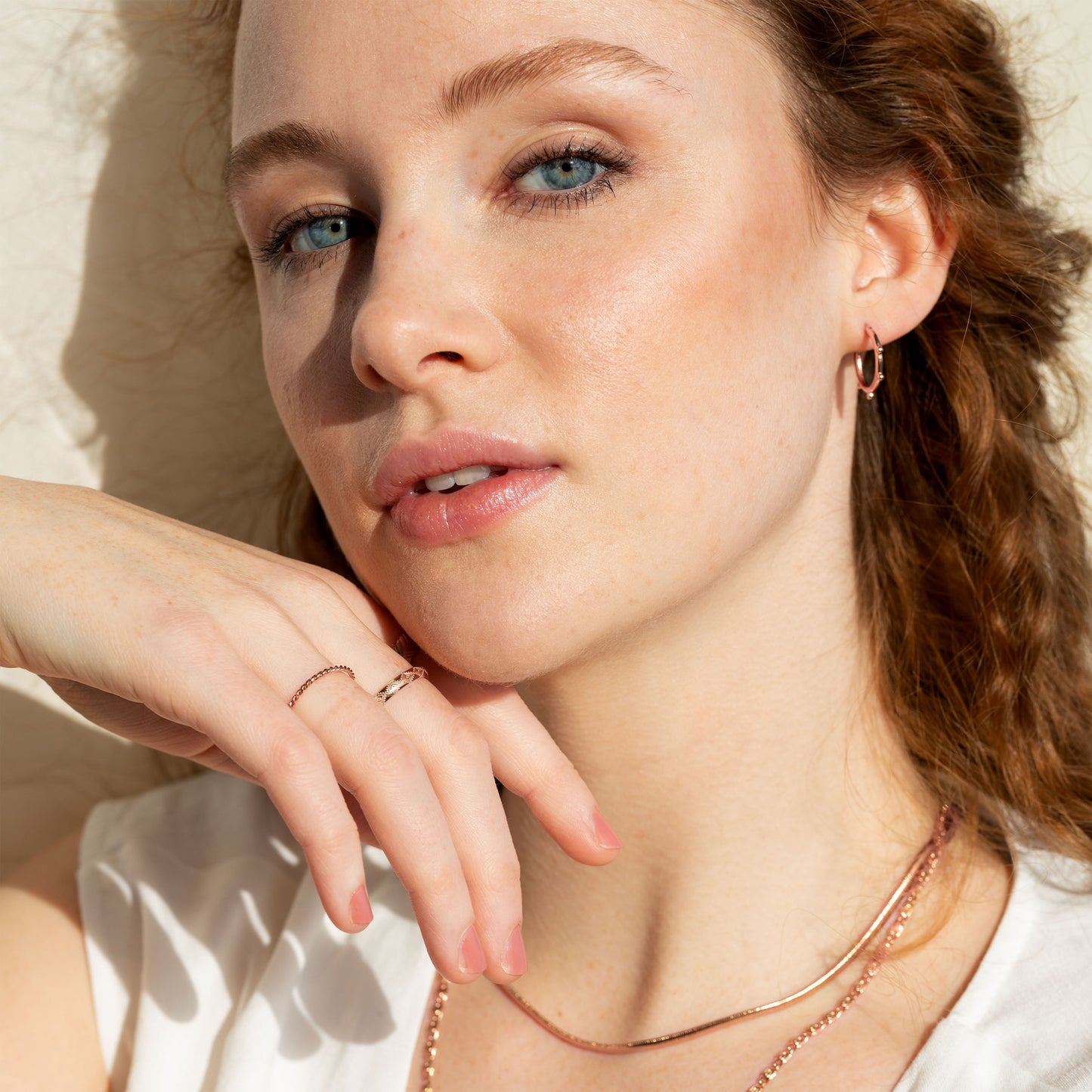 Dottie Hoops Rose Gold