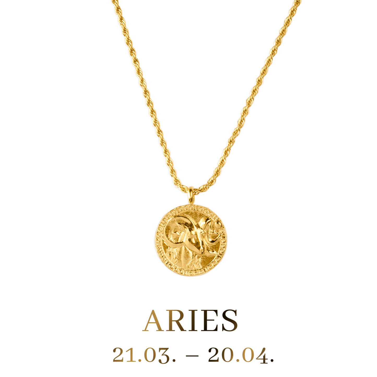 Aries Necklace Gold