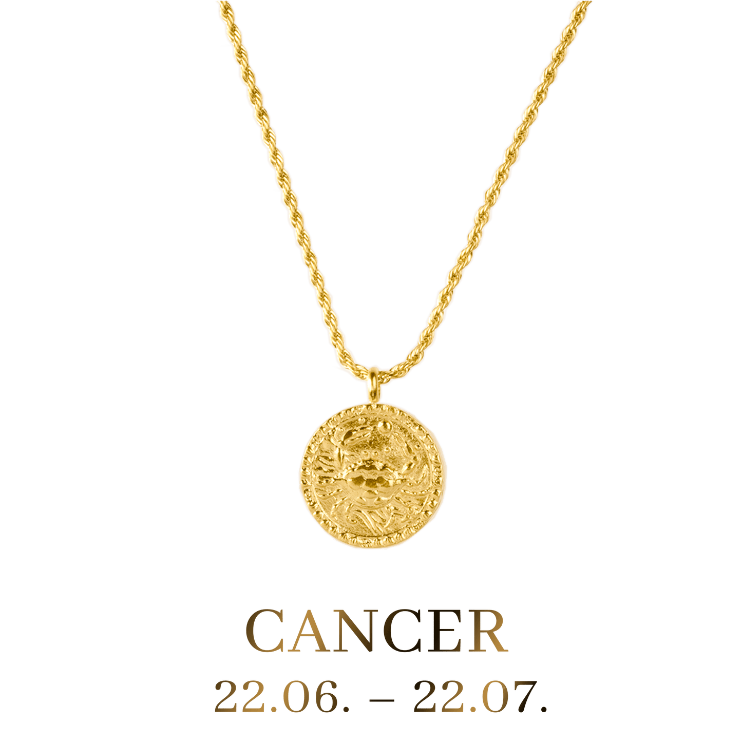 Cancer Necklace Gold