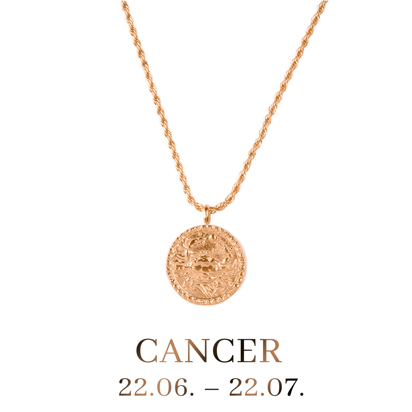 Cancer Necklace Rose Gold