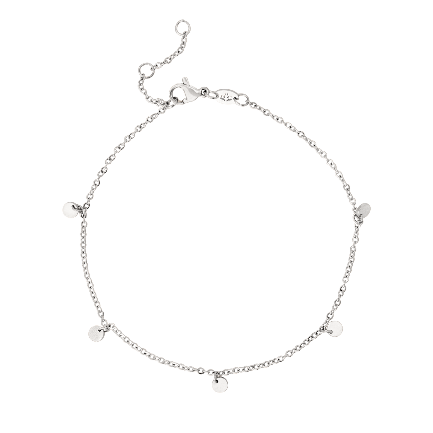Tiny Coin Anklet Silver