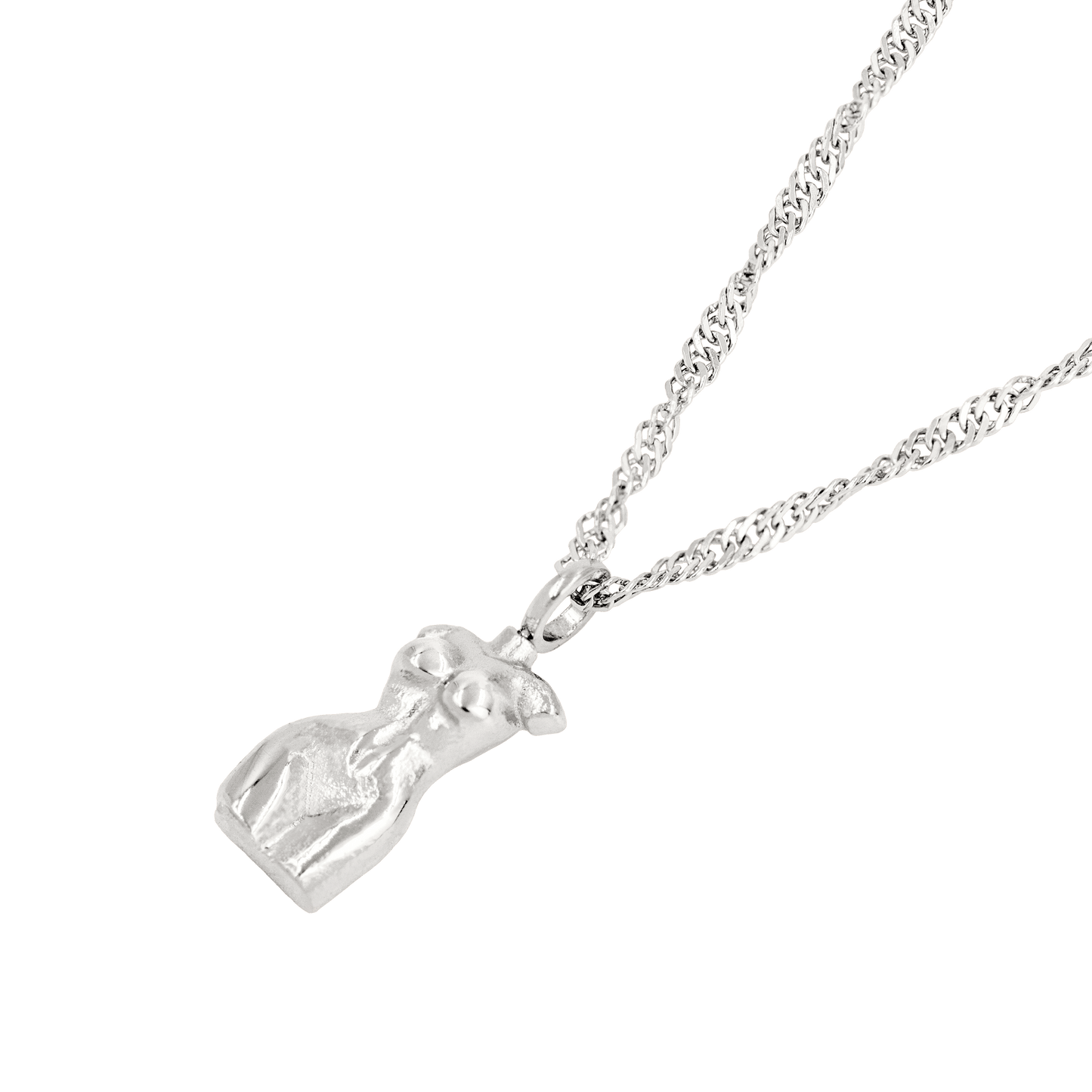 Love Your Body Necklace Silver