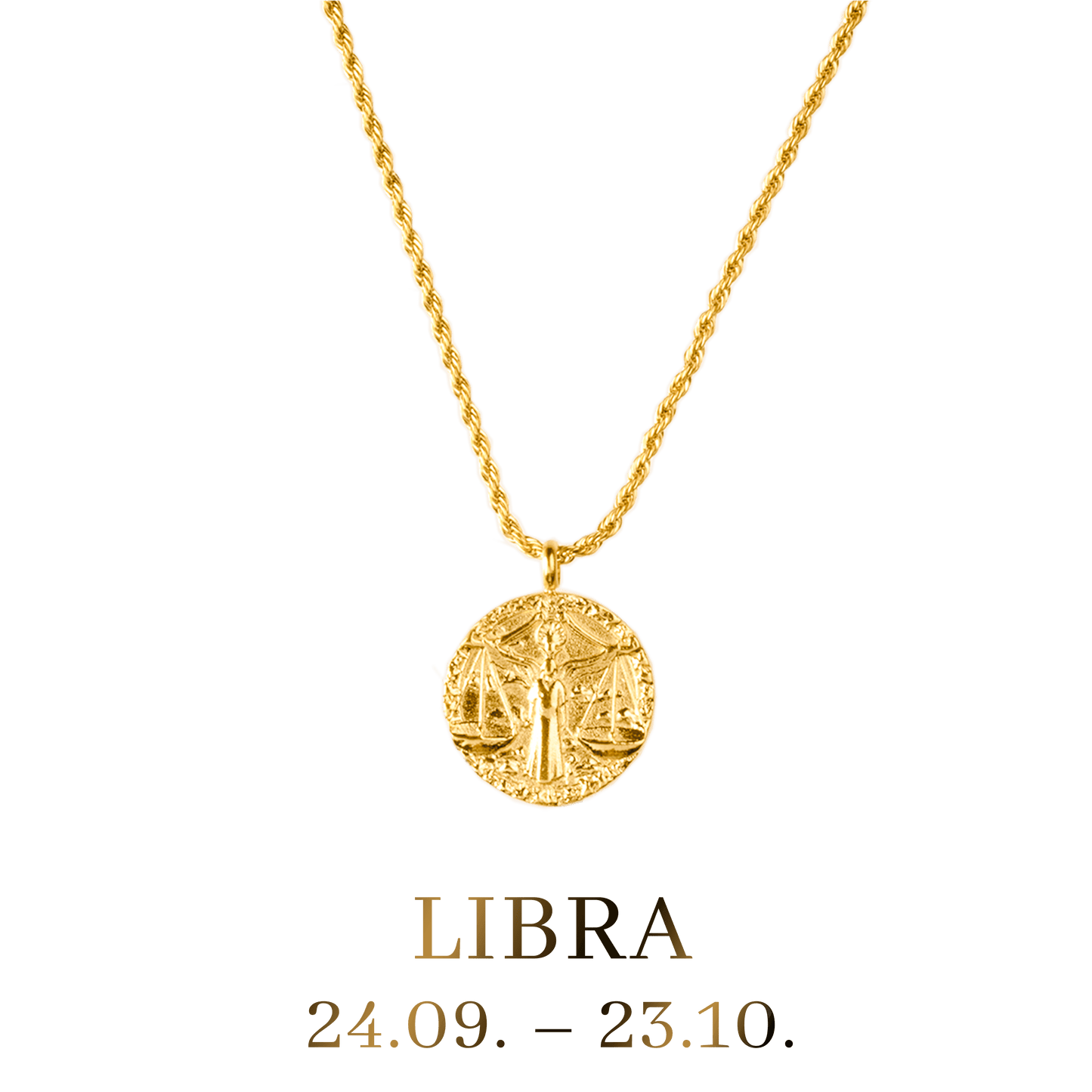 Libra Necklace Gold
