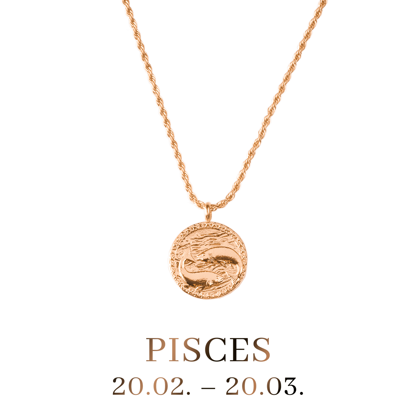 Pisces Necklace Rose Gold