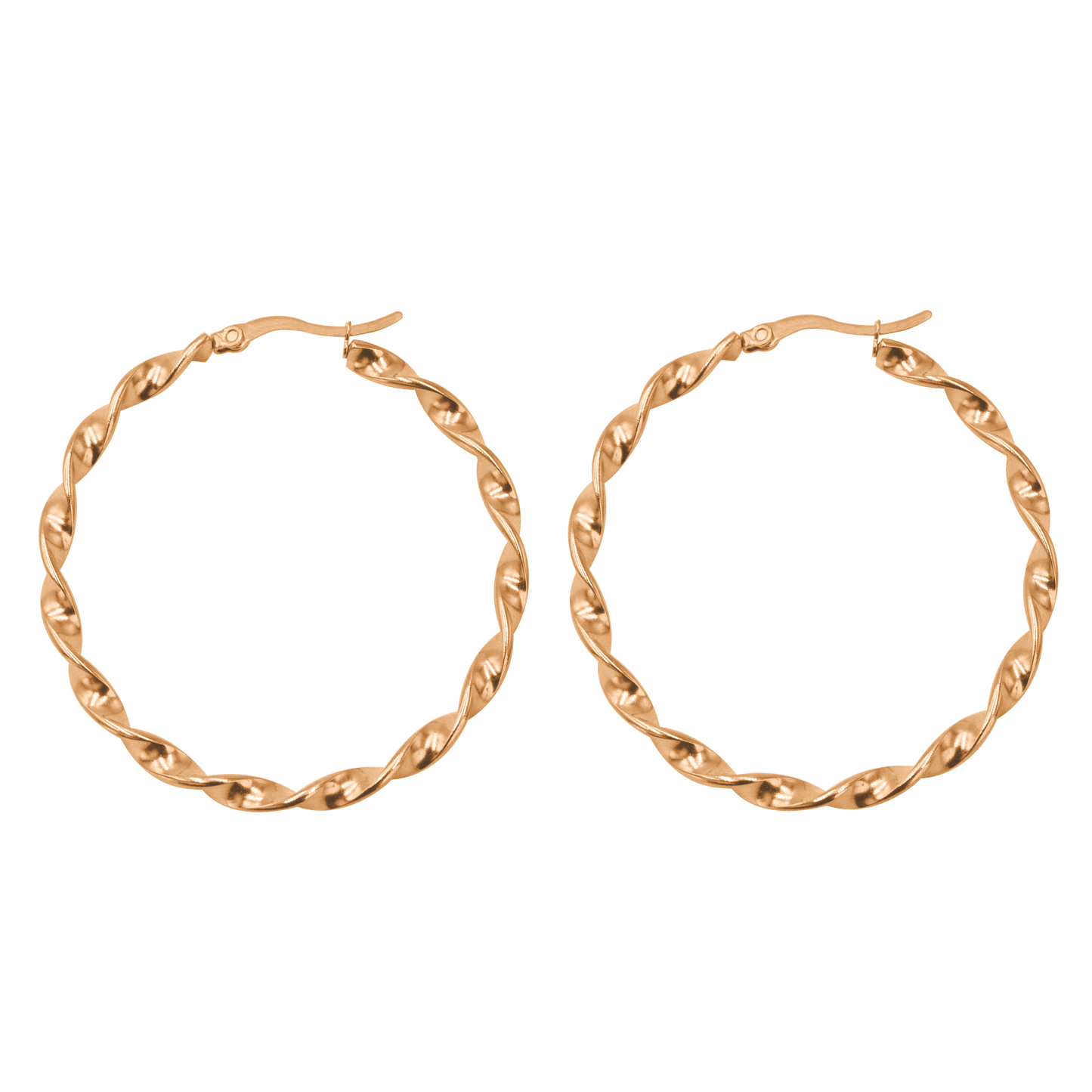 Tangled Hoops Rose Gold