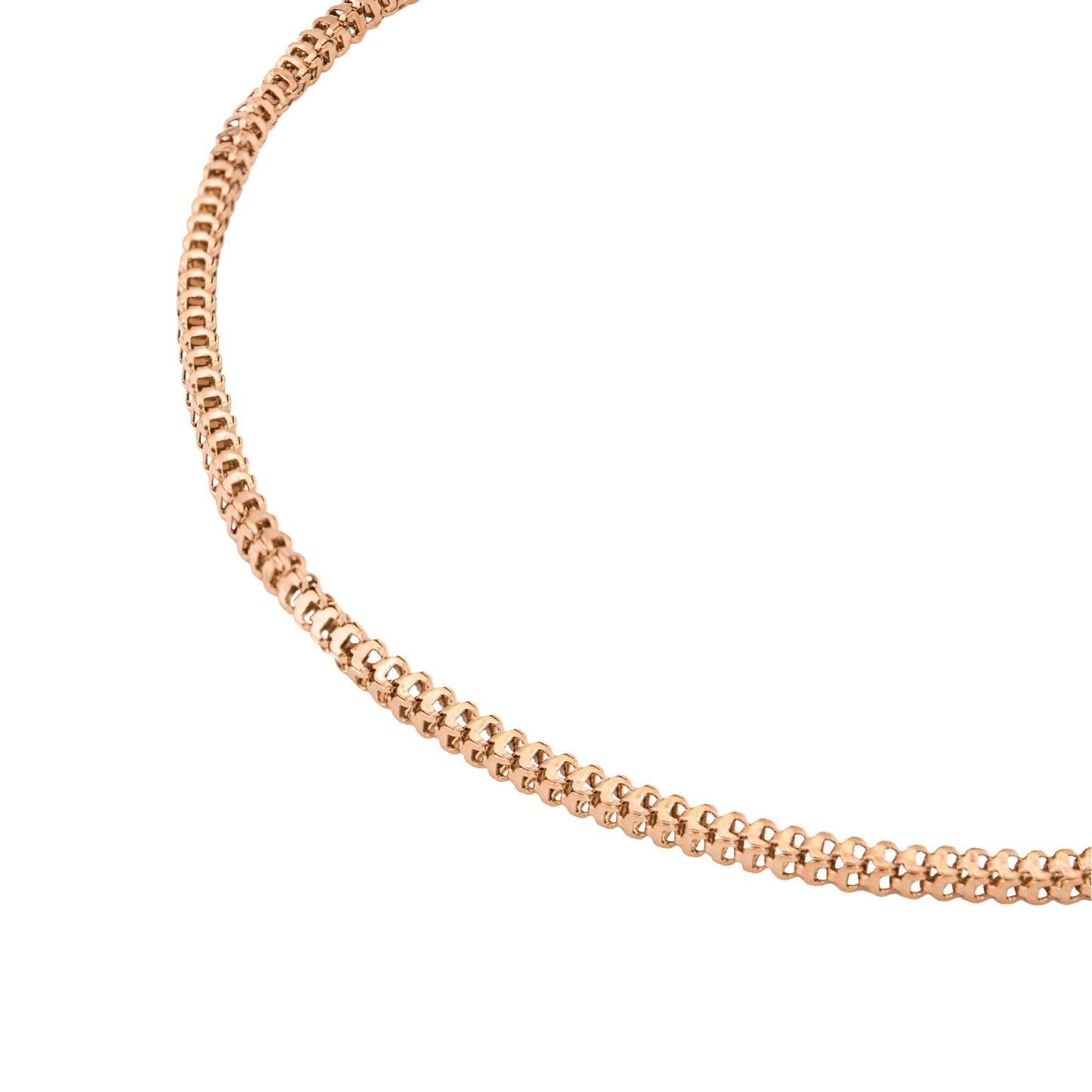 Box Snake Anklet Rose Gold