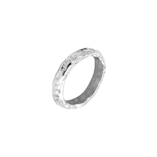 Hammered Unity Ring Silver
