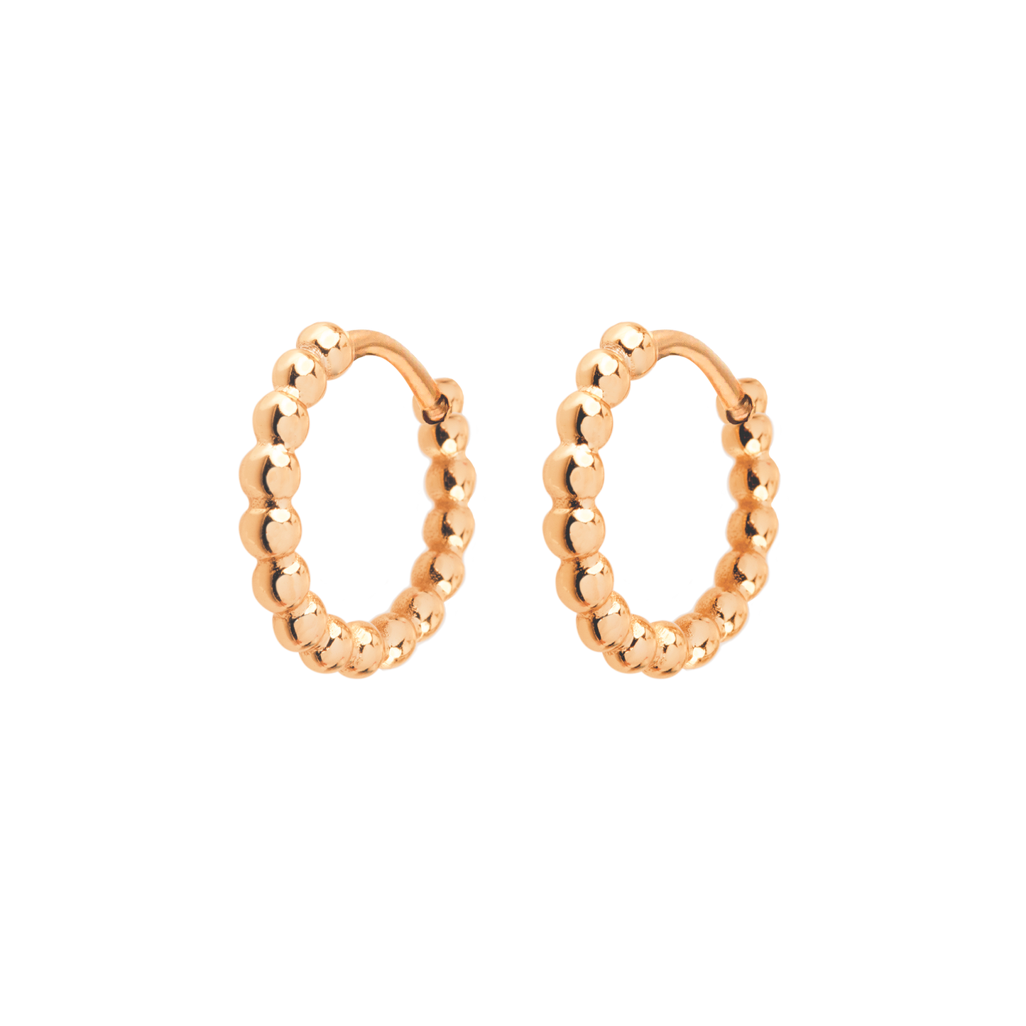 Pellet Hoops Rose Gold