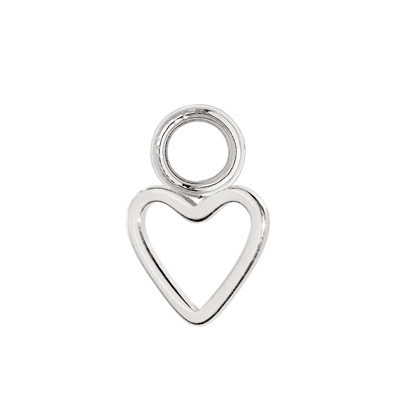 Light Heart Oval Hoopies Silver