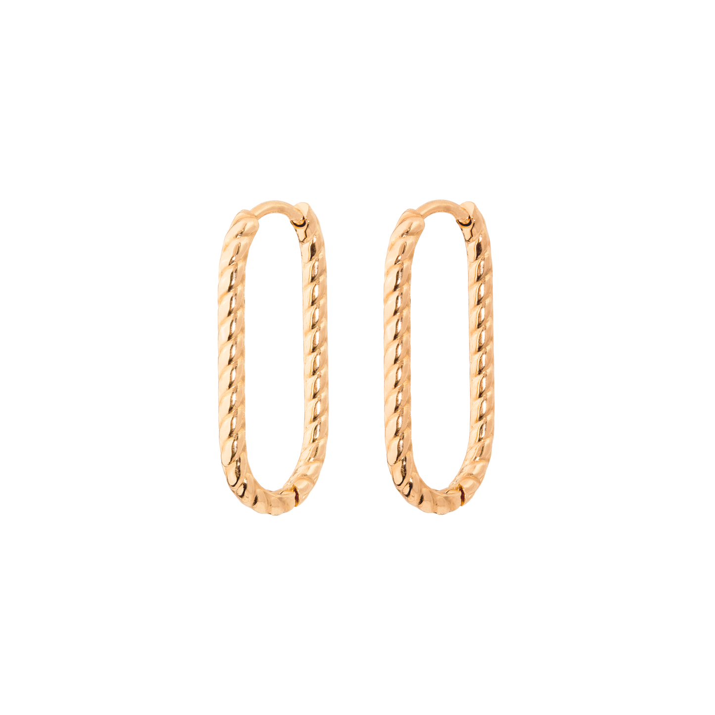 Oval Paloma Hoops Small Rose Gold