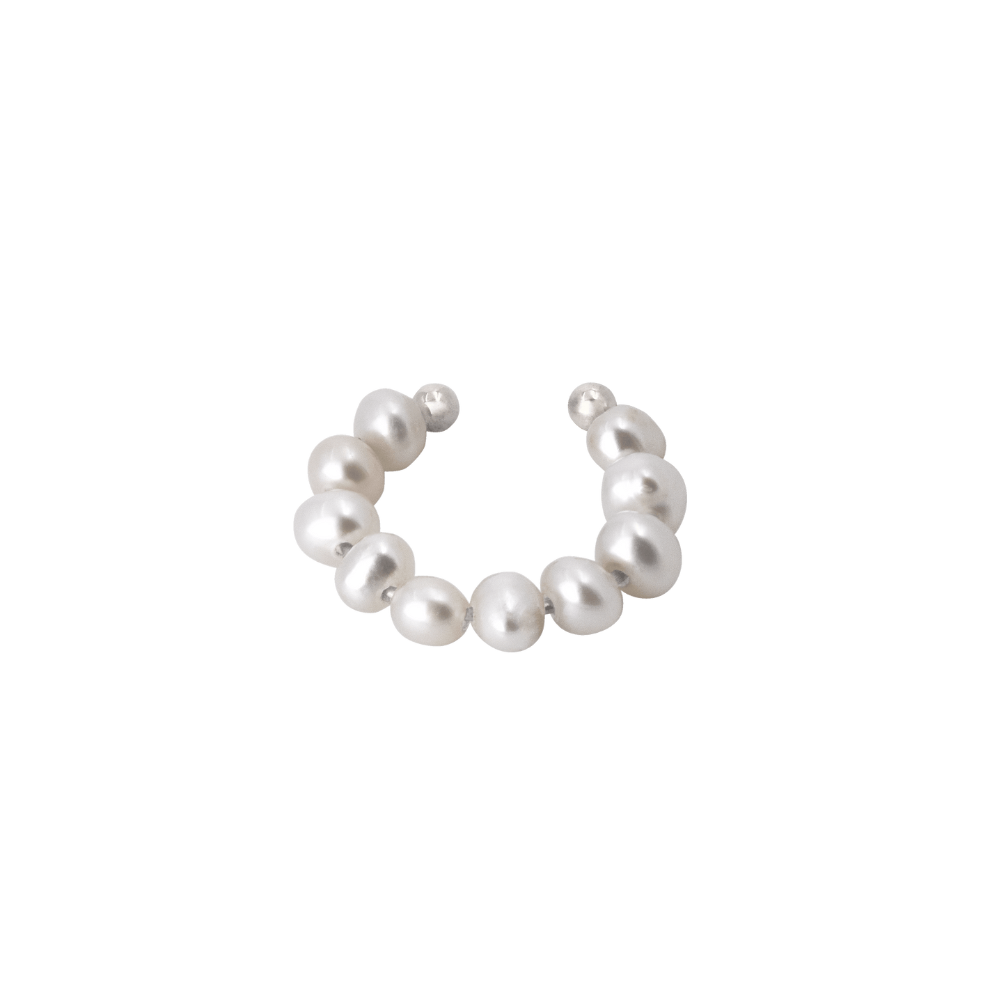 Pippo Pearl Ear Cuff Silver
