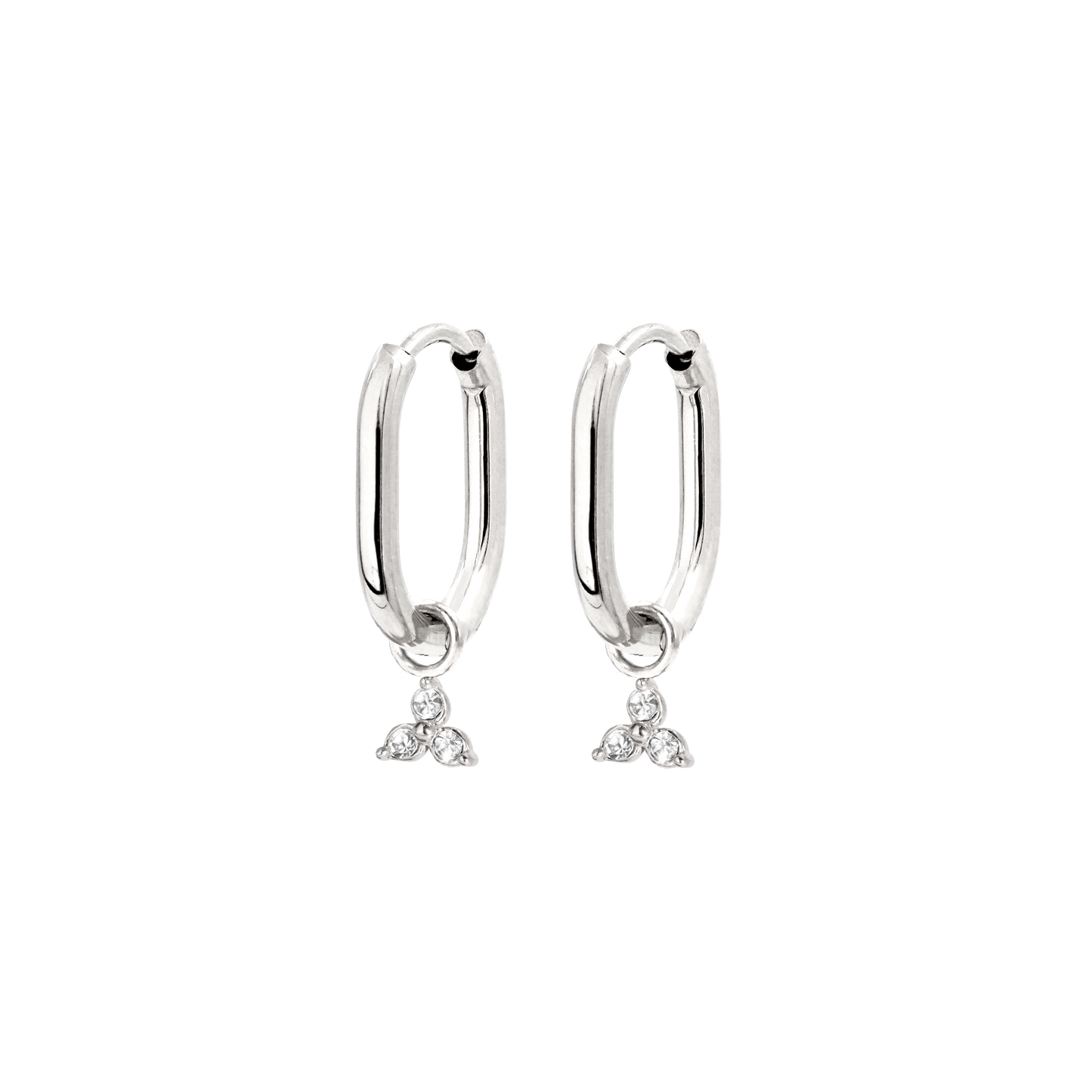 Rayos Oval Hoops Baby Silver