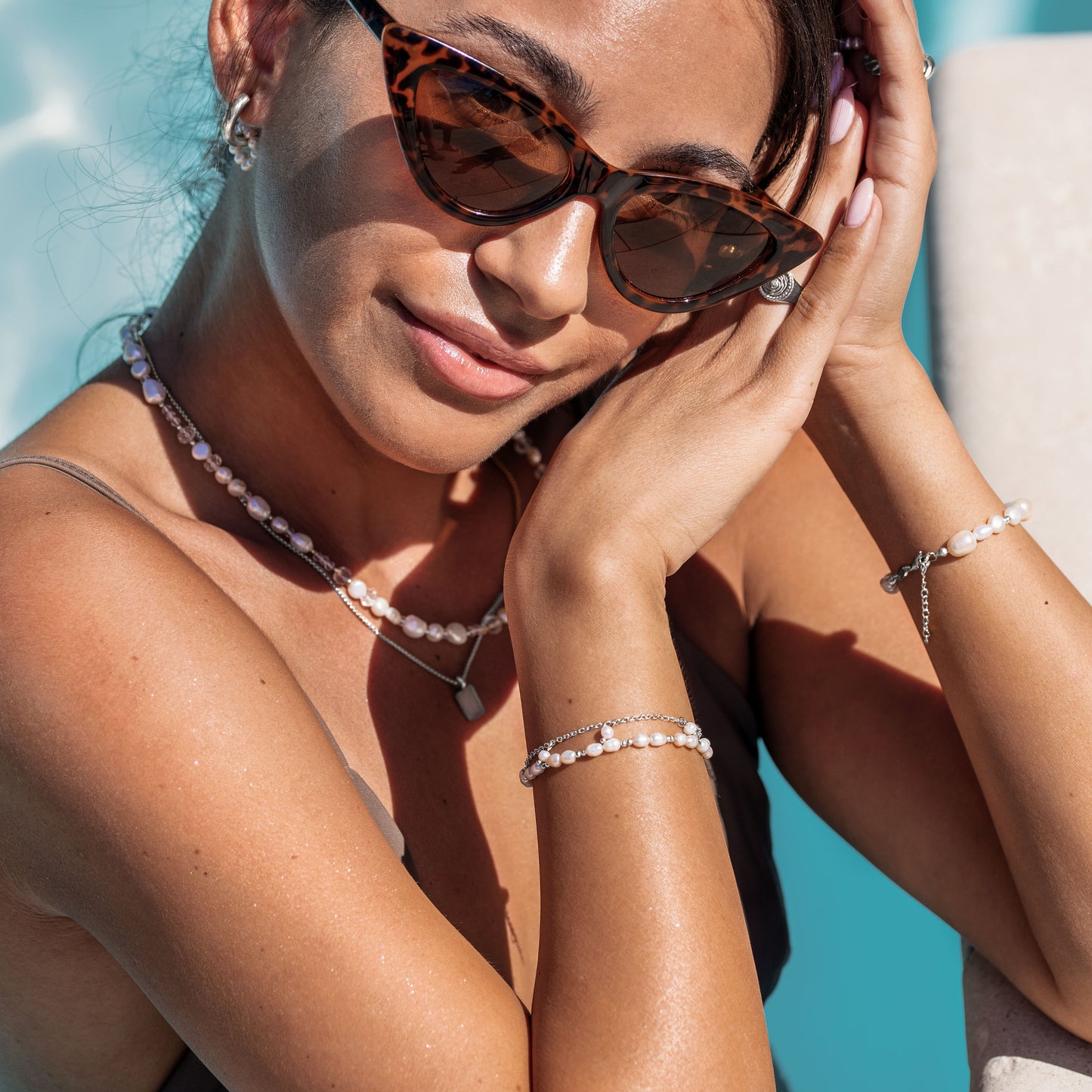 Summertime Pearl Bracelet Silver
