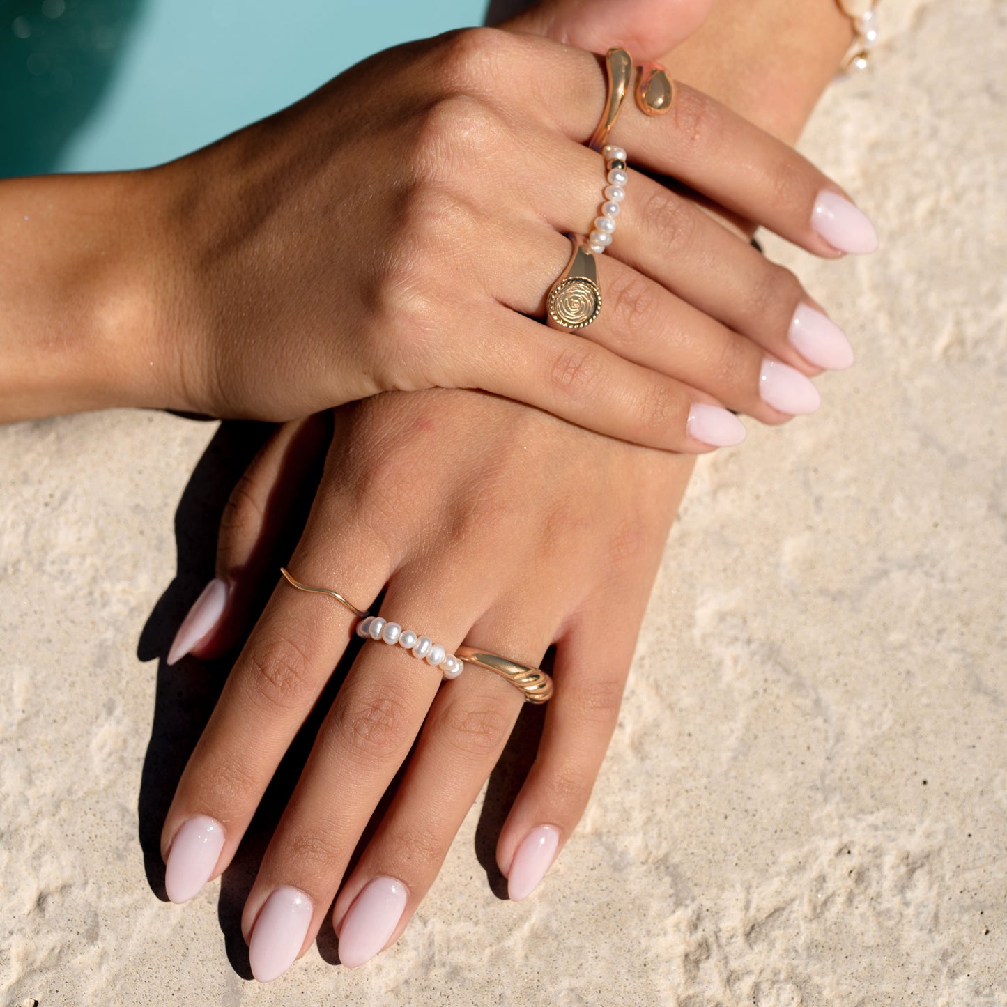 Slim Wave Ring Rose Gold
