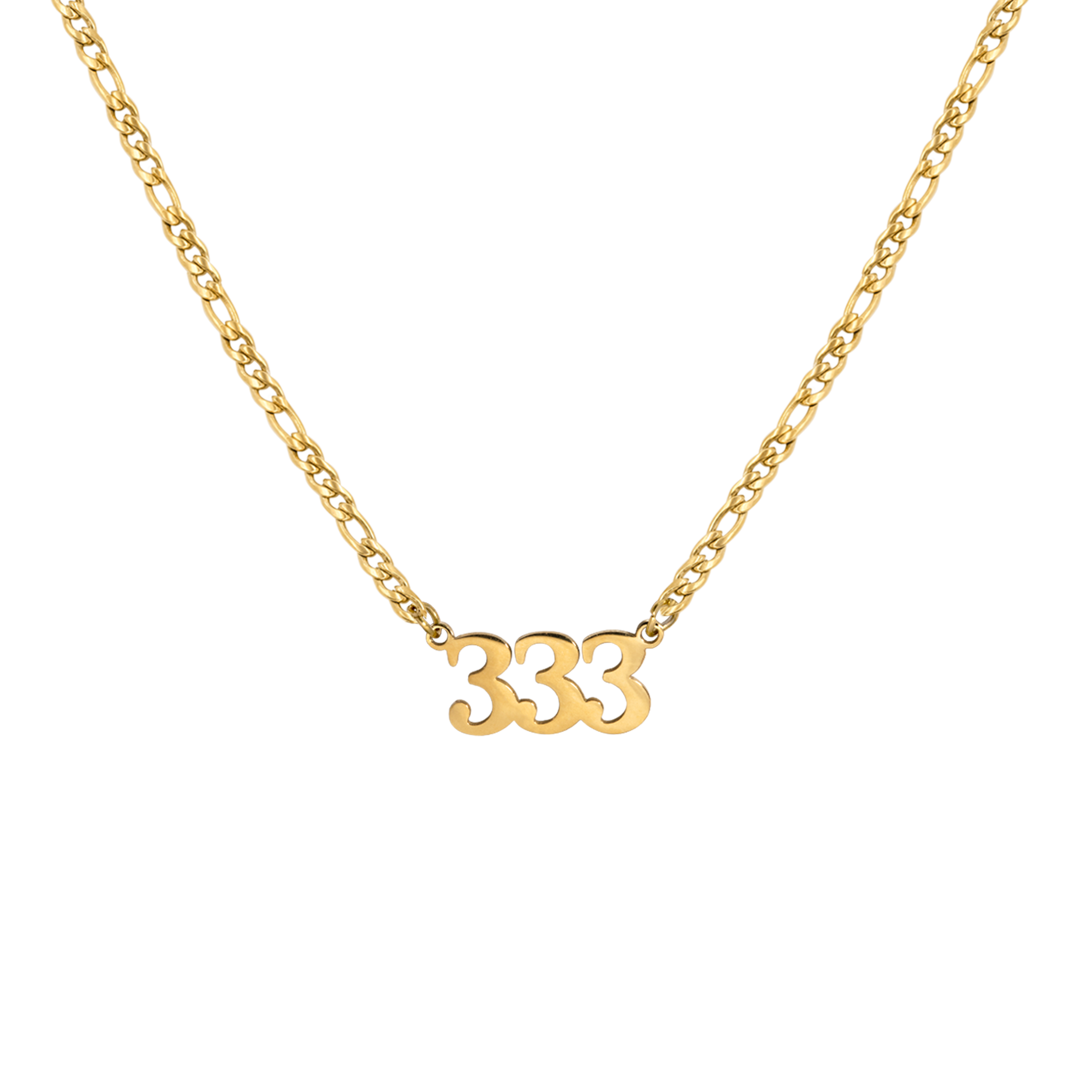 Angel Number 333 Necklace Gold Luamaya