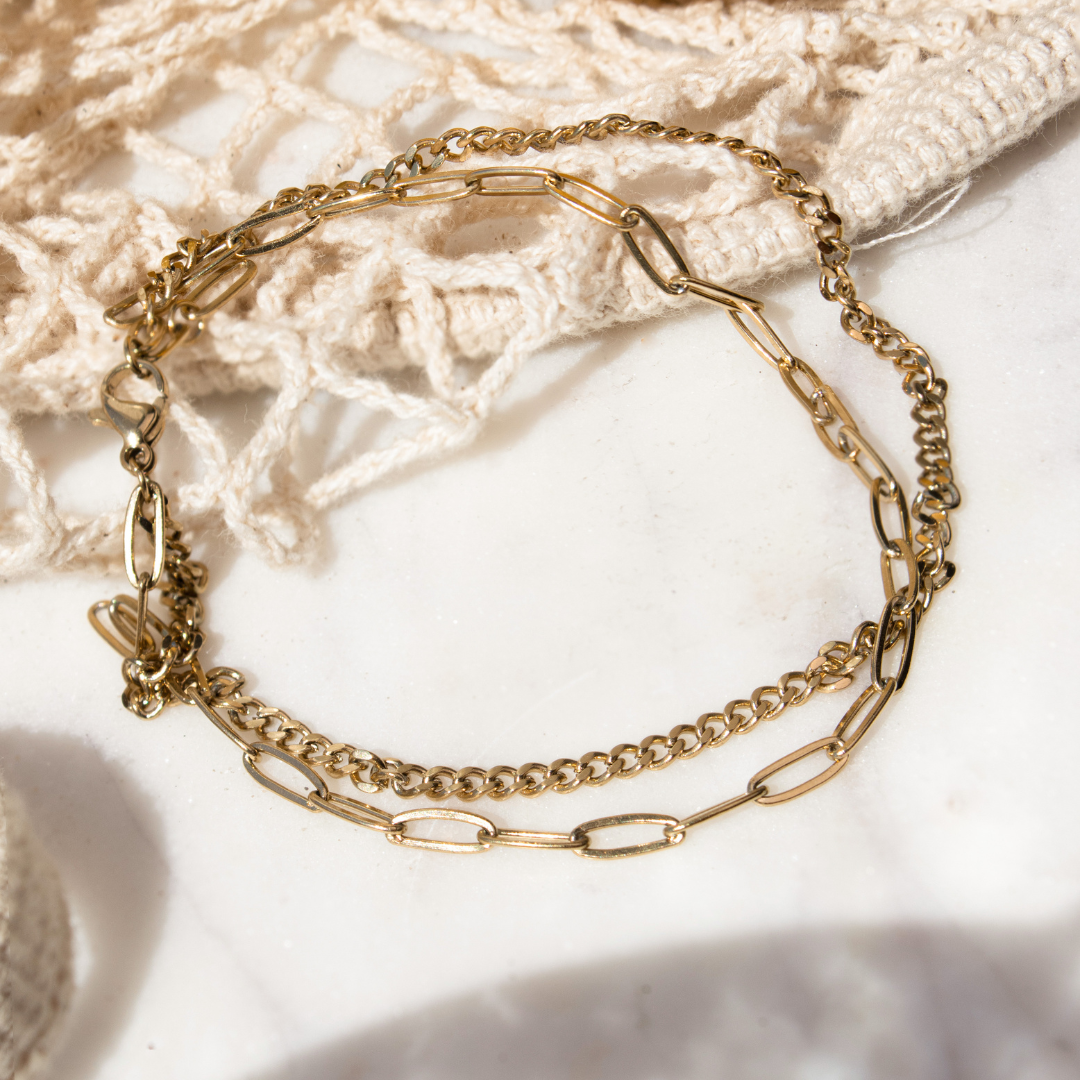 Duo Anklet Silver