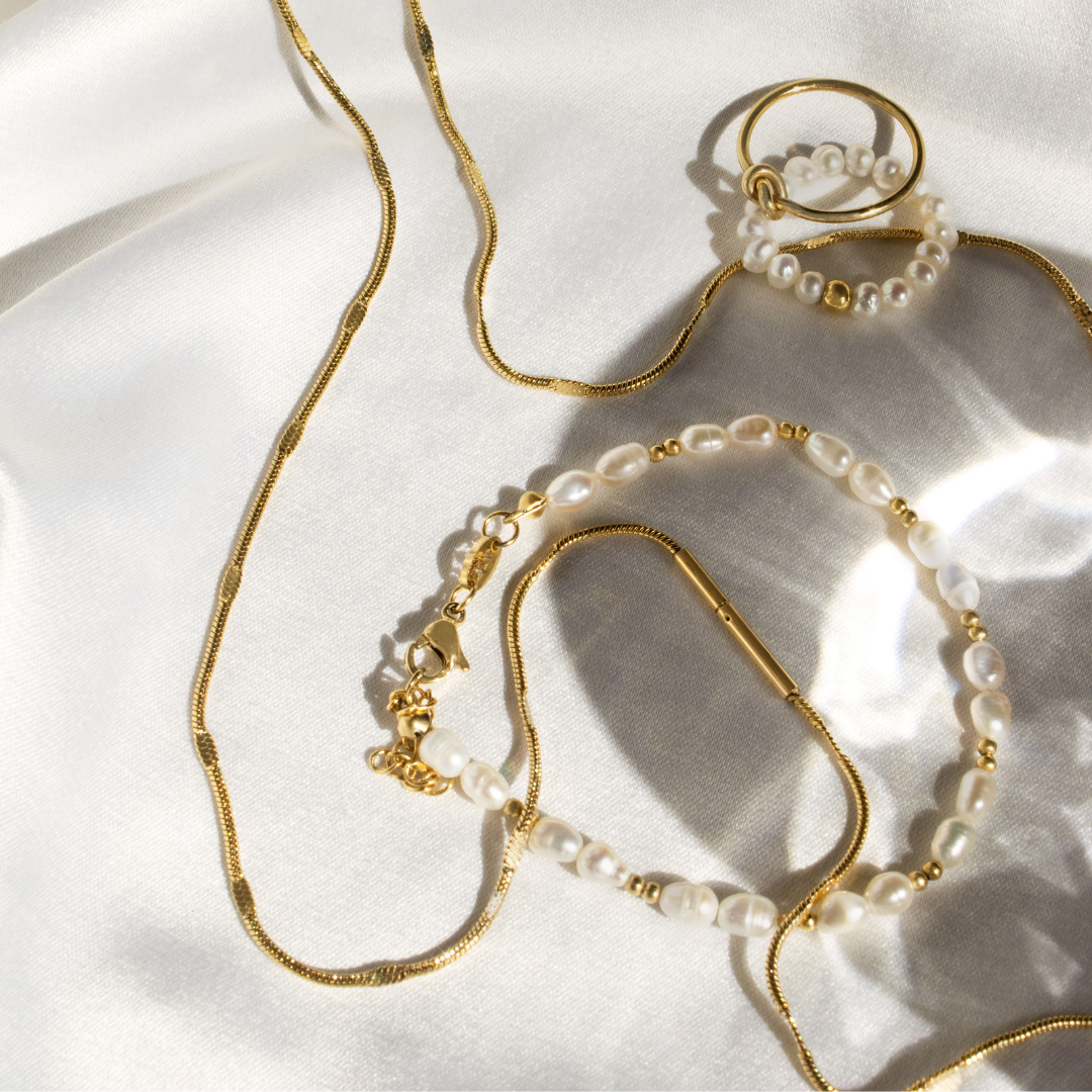 Summertime Pearl Bracelet Gold