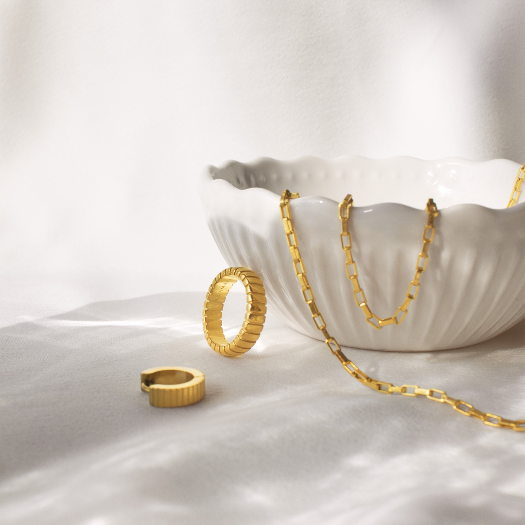 Striped Ring Bold Rose Gold