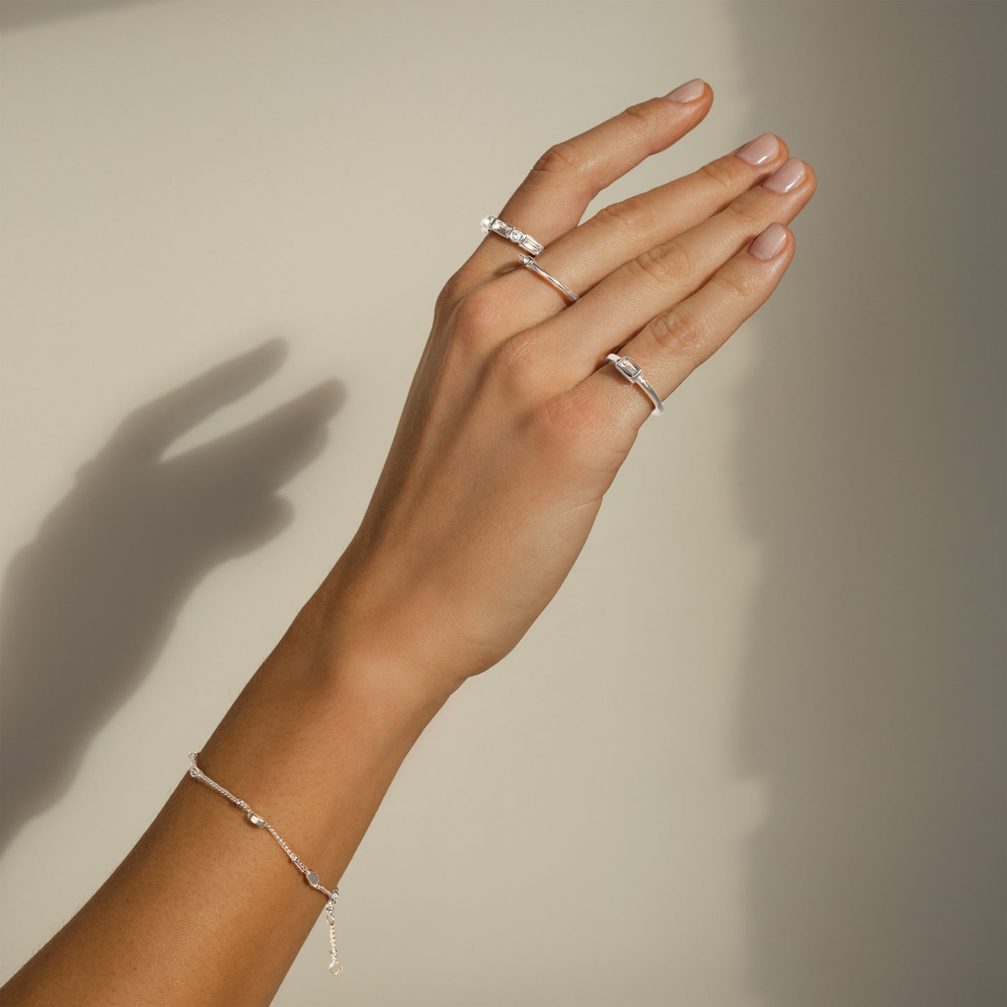 Square Charming Ring Silver