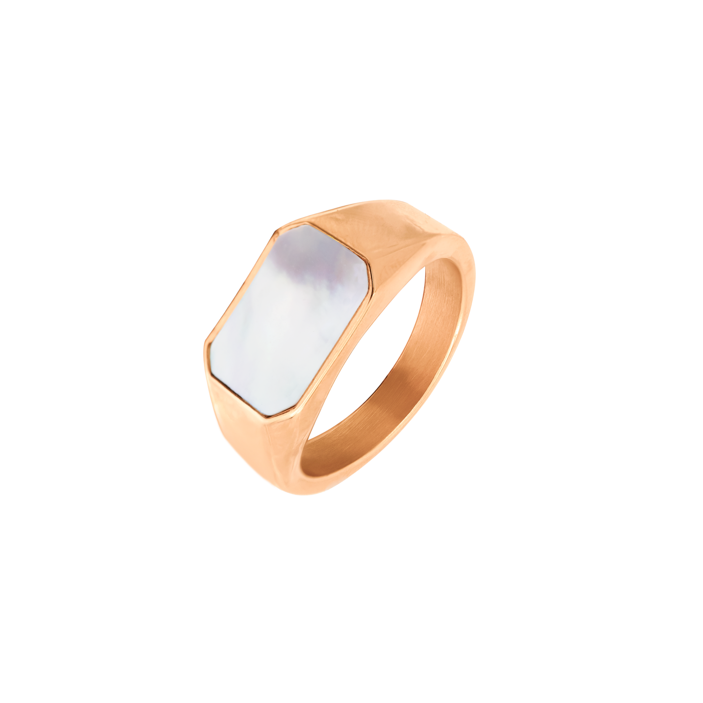Mother of Pearls Ring Rose Gold