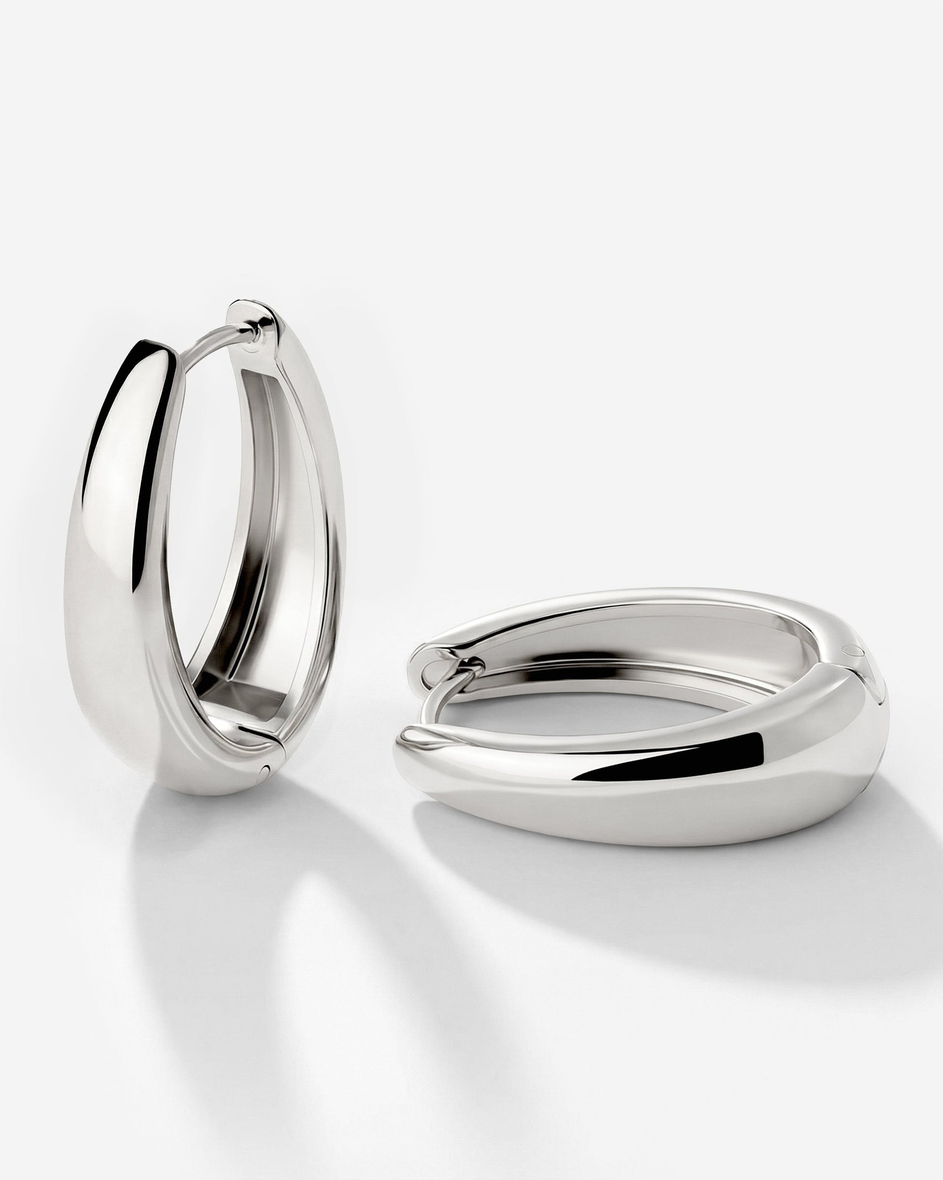 Seeker Hoops Medium Silver