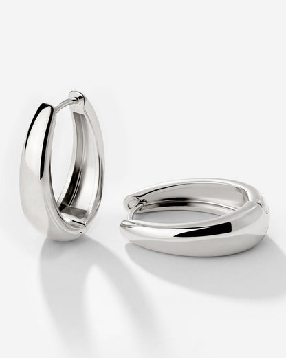 Seeker Hoops Medium Silver