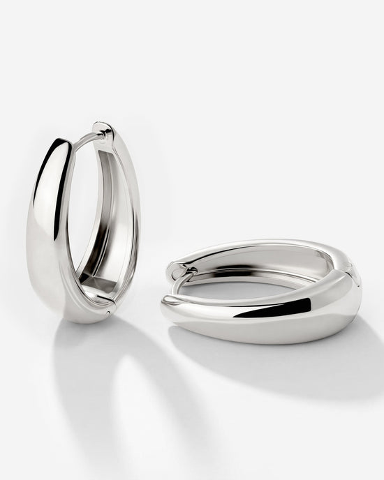 Seeker Hoops Medium Silver