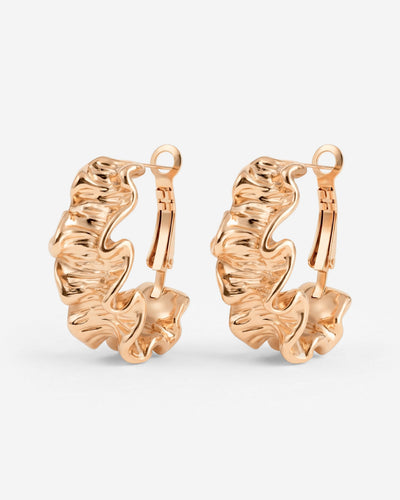 Cute Coral Hoops Rose Gold