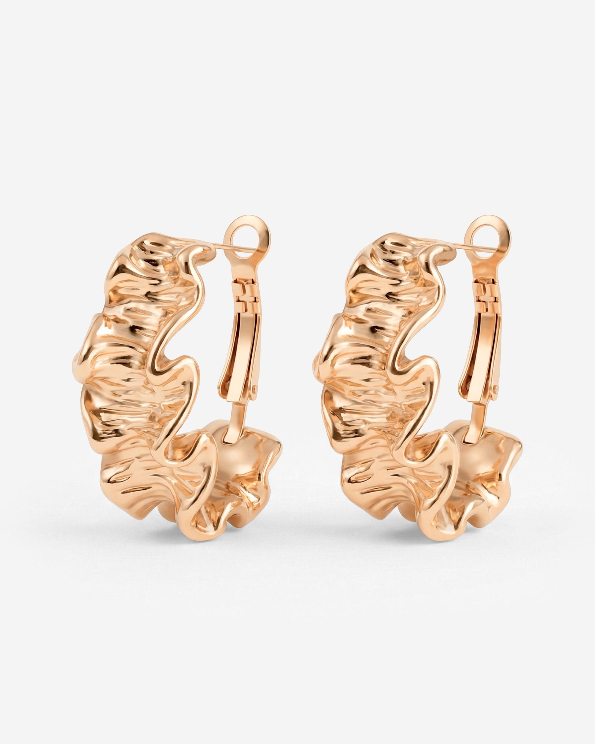 Cute Coral Hoops Rose Gold