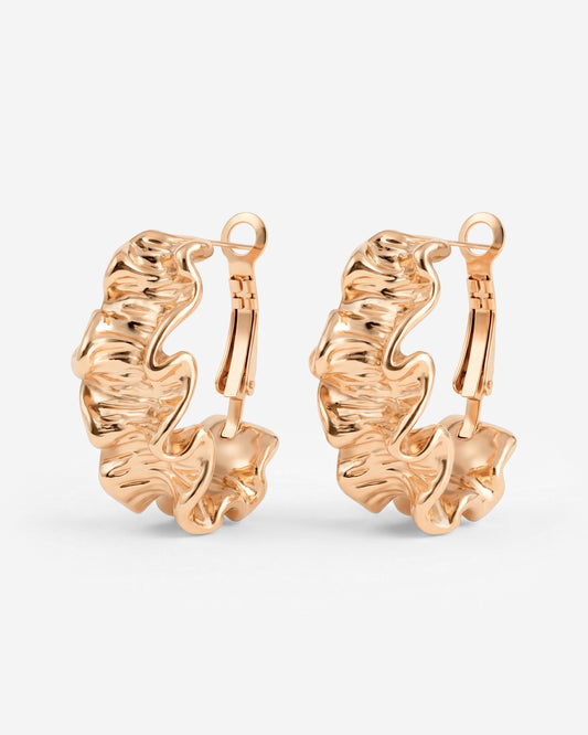 Cute Coral Hoops Rose Gold