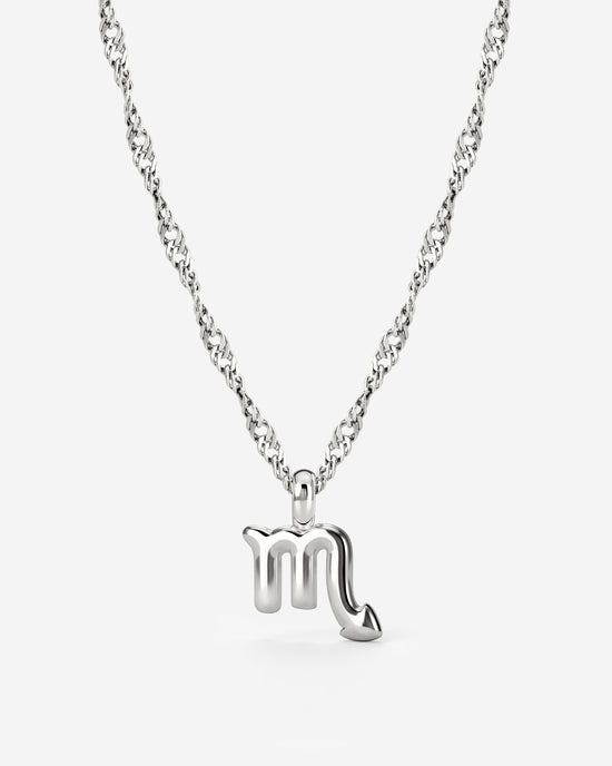Scorpio Bubble Necklace Silver