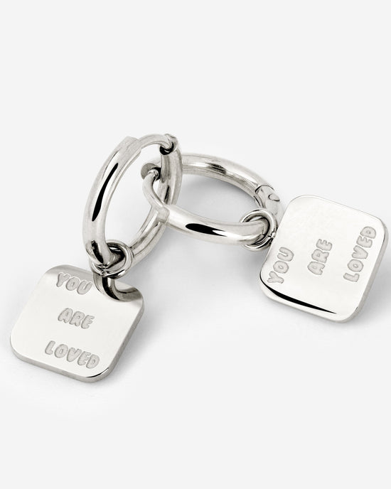 You are loved Hoop Set Small Silver
