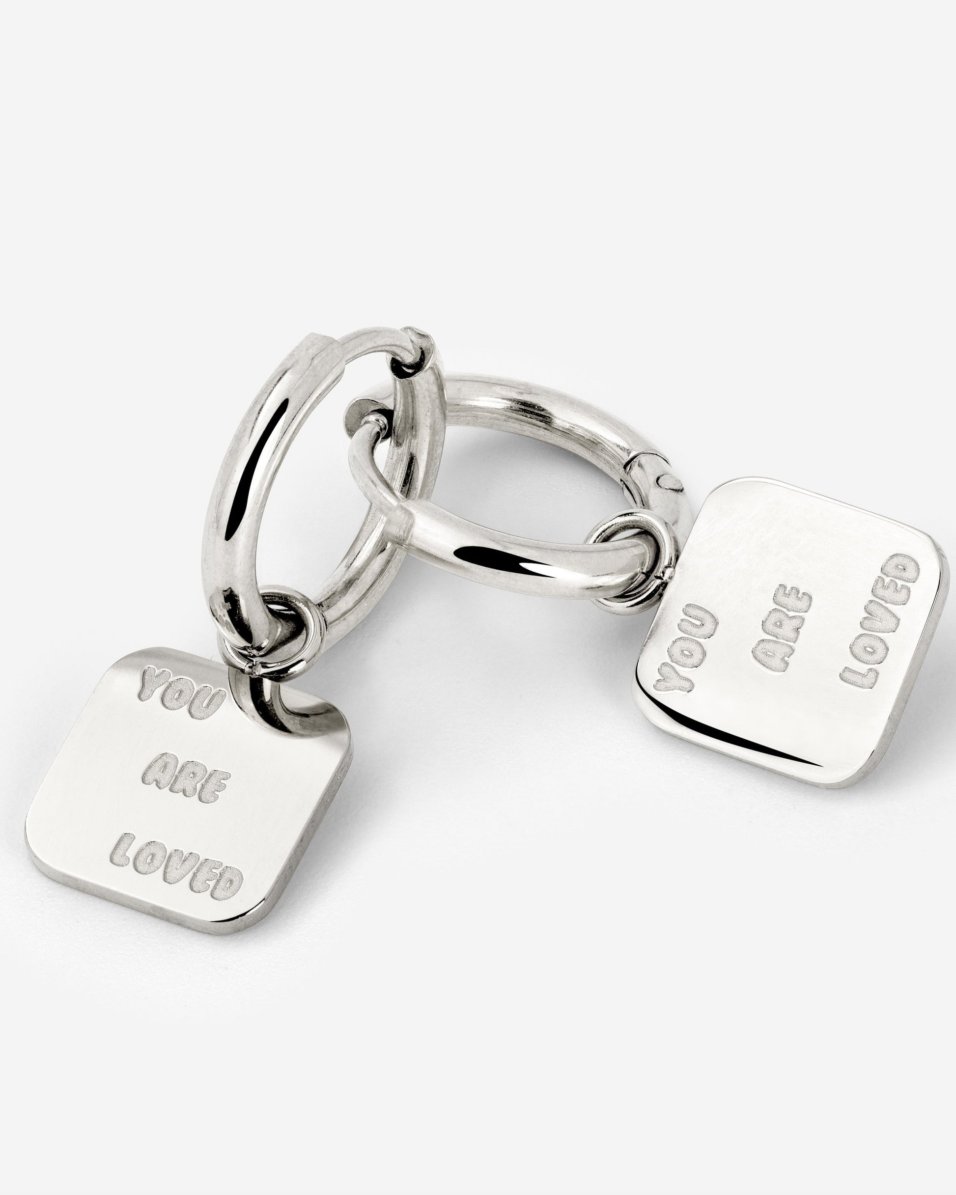 You are loved Hoop Set Small Silver