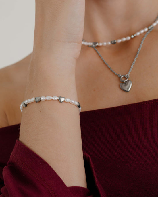 Love Pearls Bracelet Silver