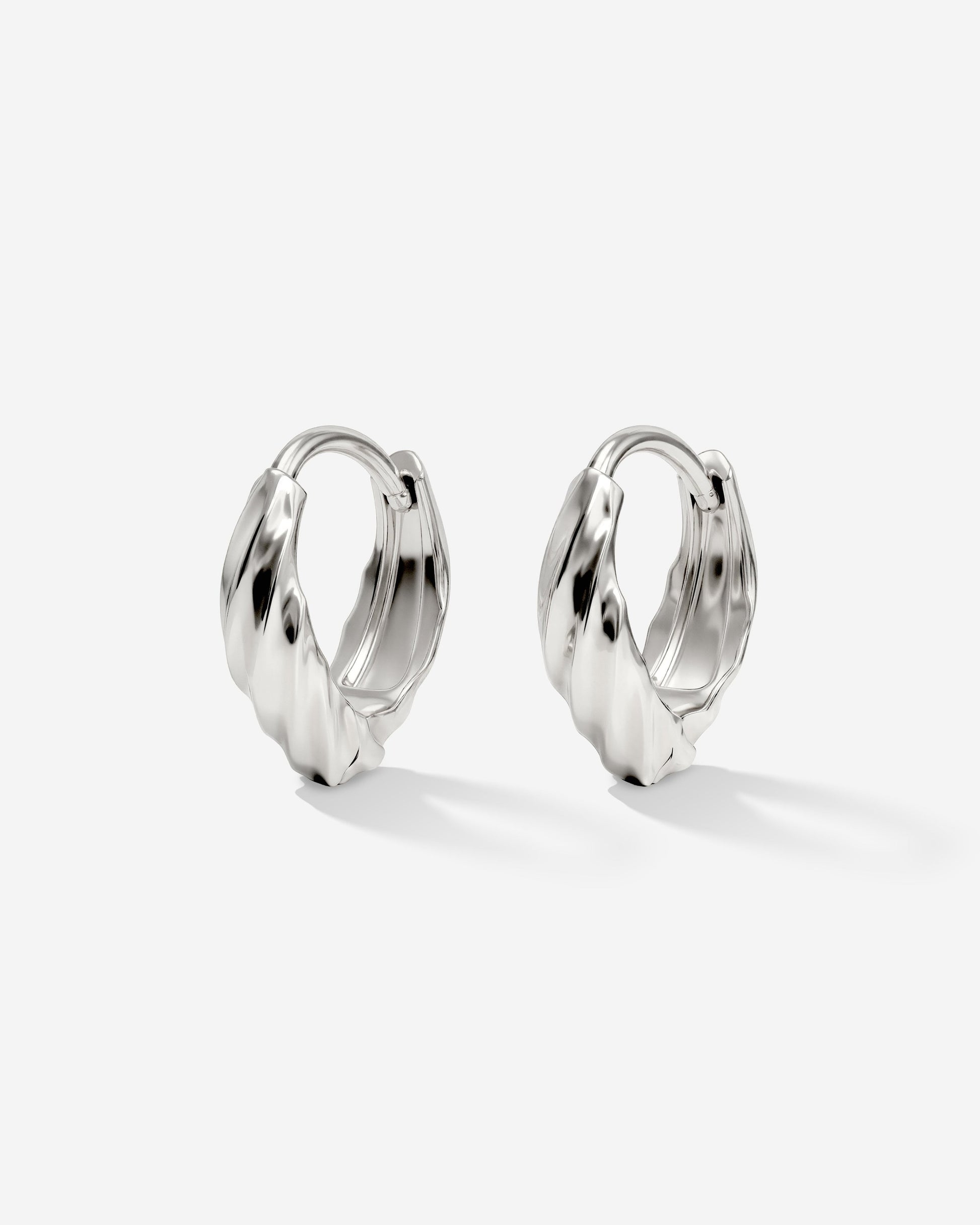 Mini Twist Hoops Silver