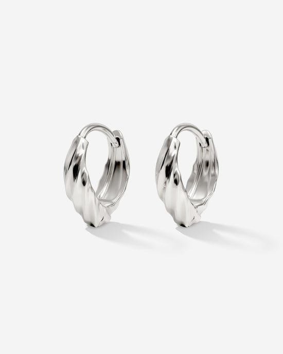 Mini Twist Hoops Silver