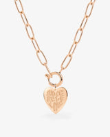 More Self-Love Oval Links Necklace Set Rose Gold