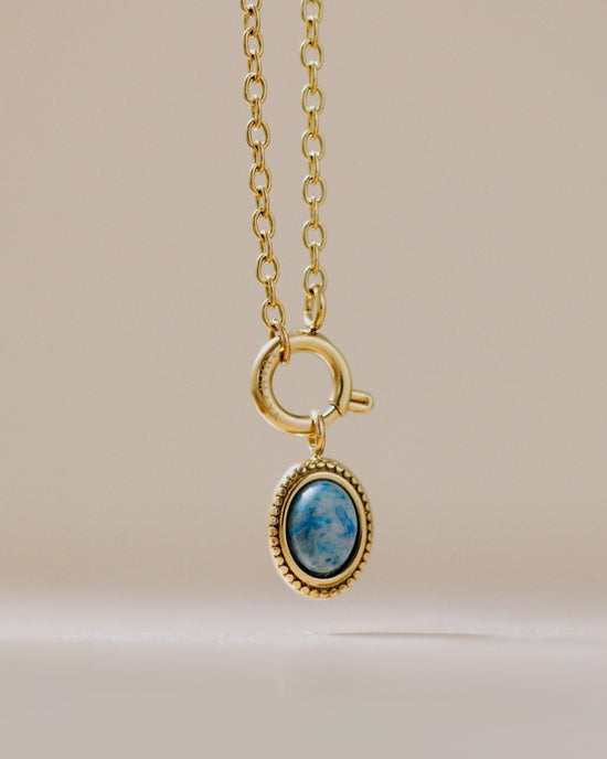Ocean Agate Classic Chain Necklace Set gold