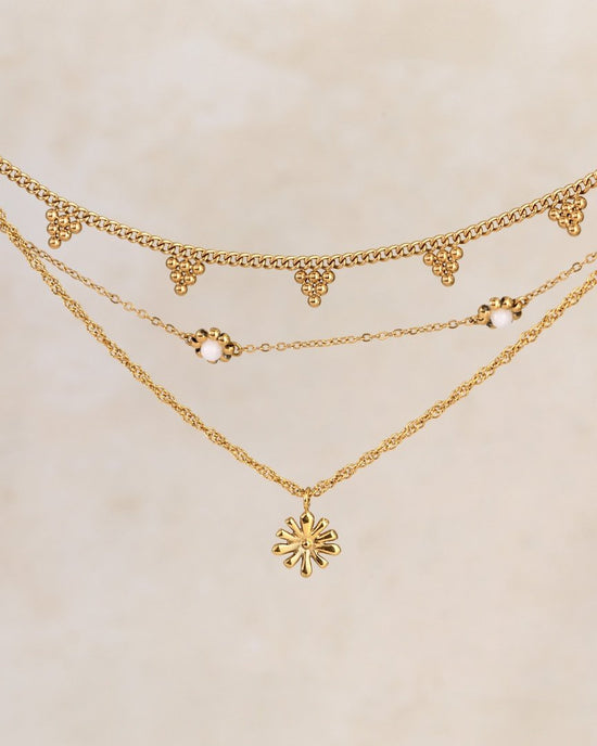 Tiny Beads Necklace Rose Gold