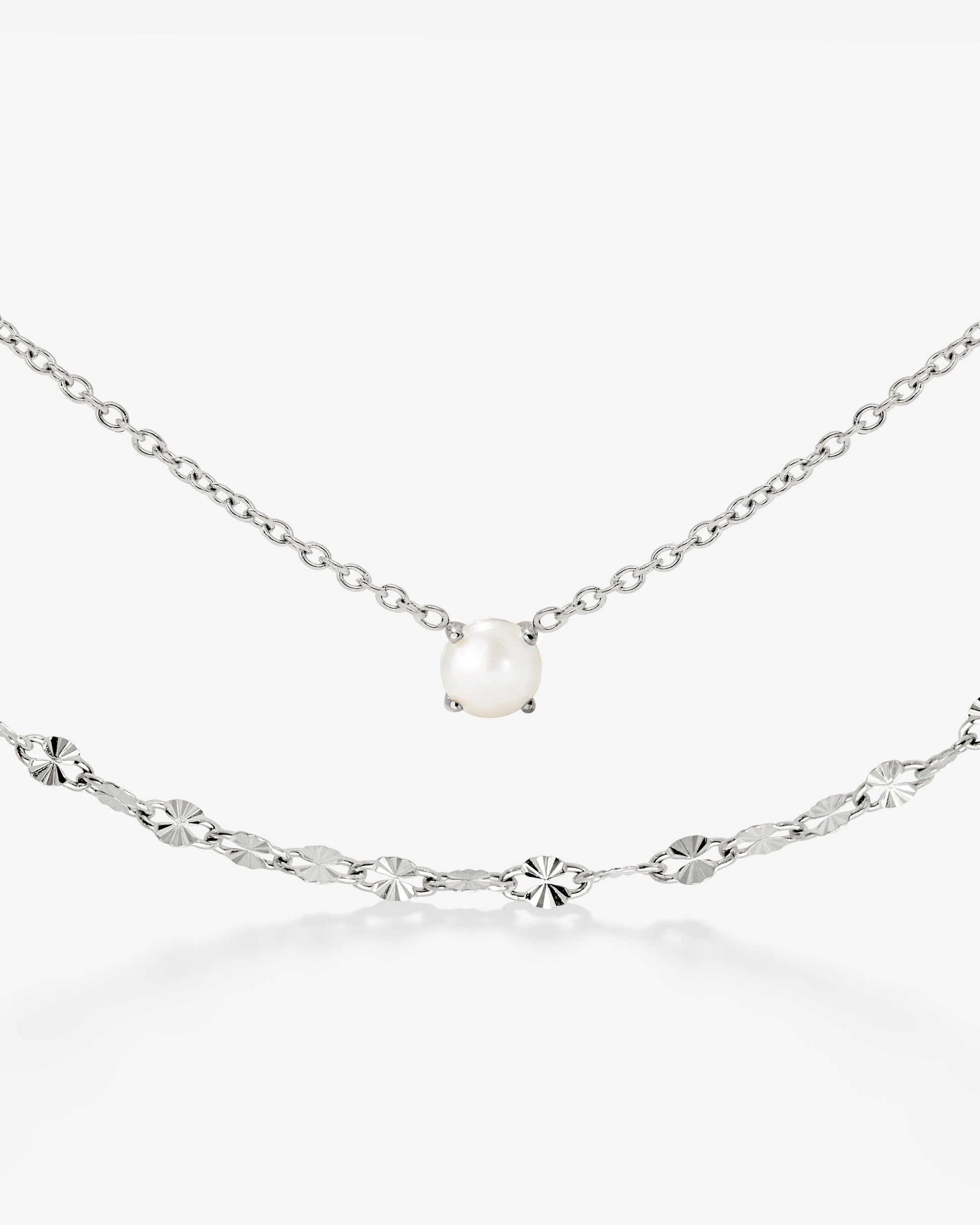 Delicate Pearl Bundle Silver