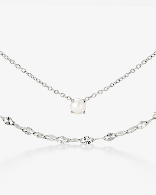 Delicate Pearl Bundle Silver