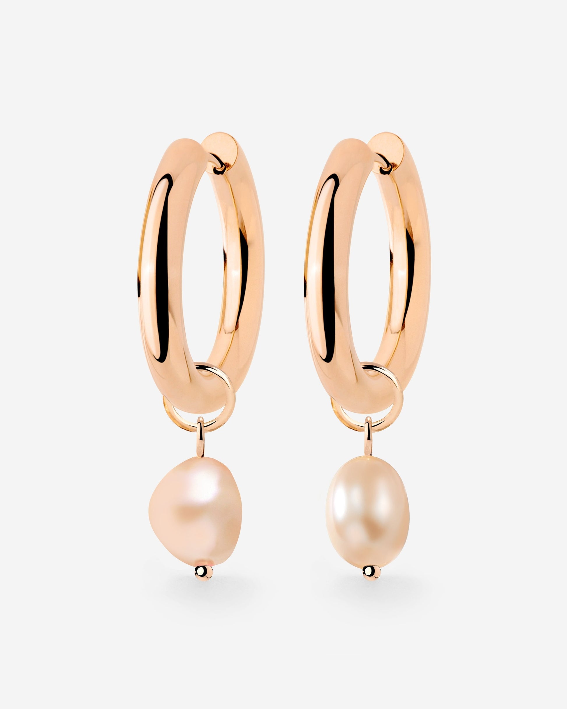 Chunky Perla Rosa Hoop Set Medium Rose Gold
